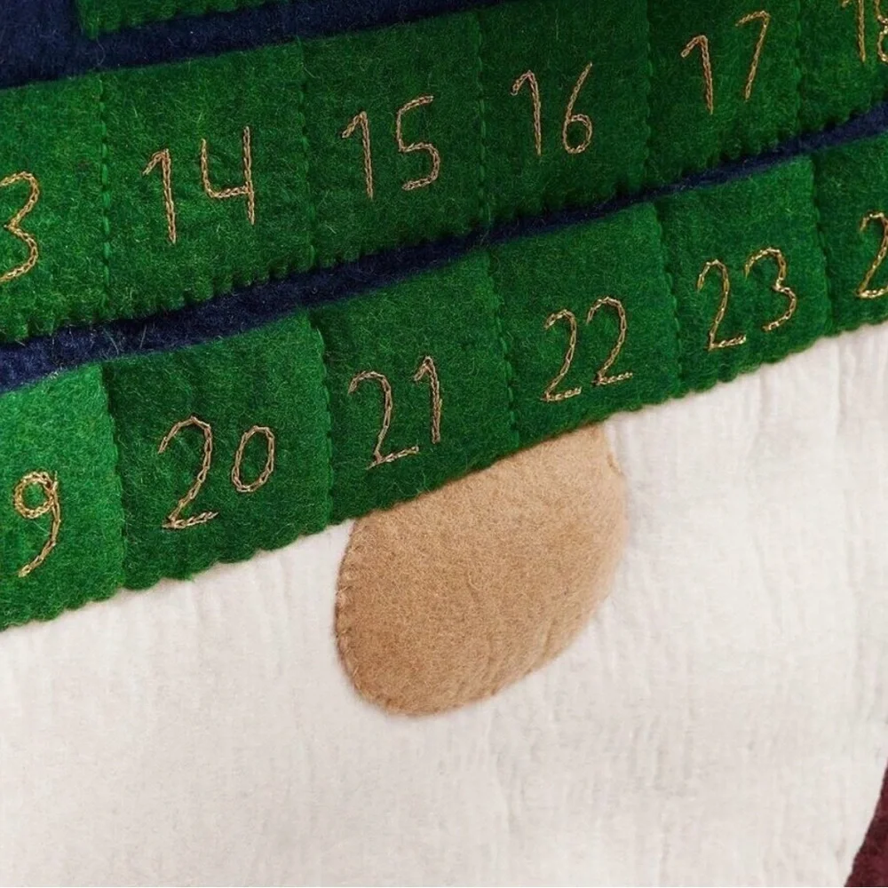 NWT POTTERYBARN  Wool Gnome Hanging Advent Calendar